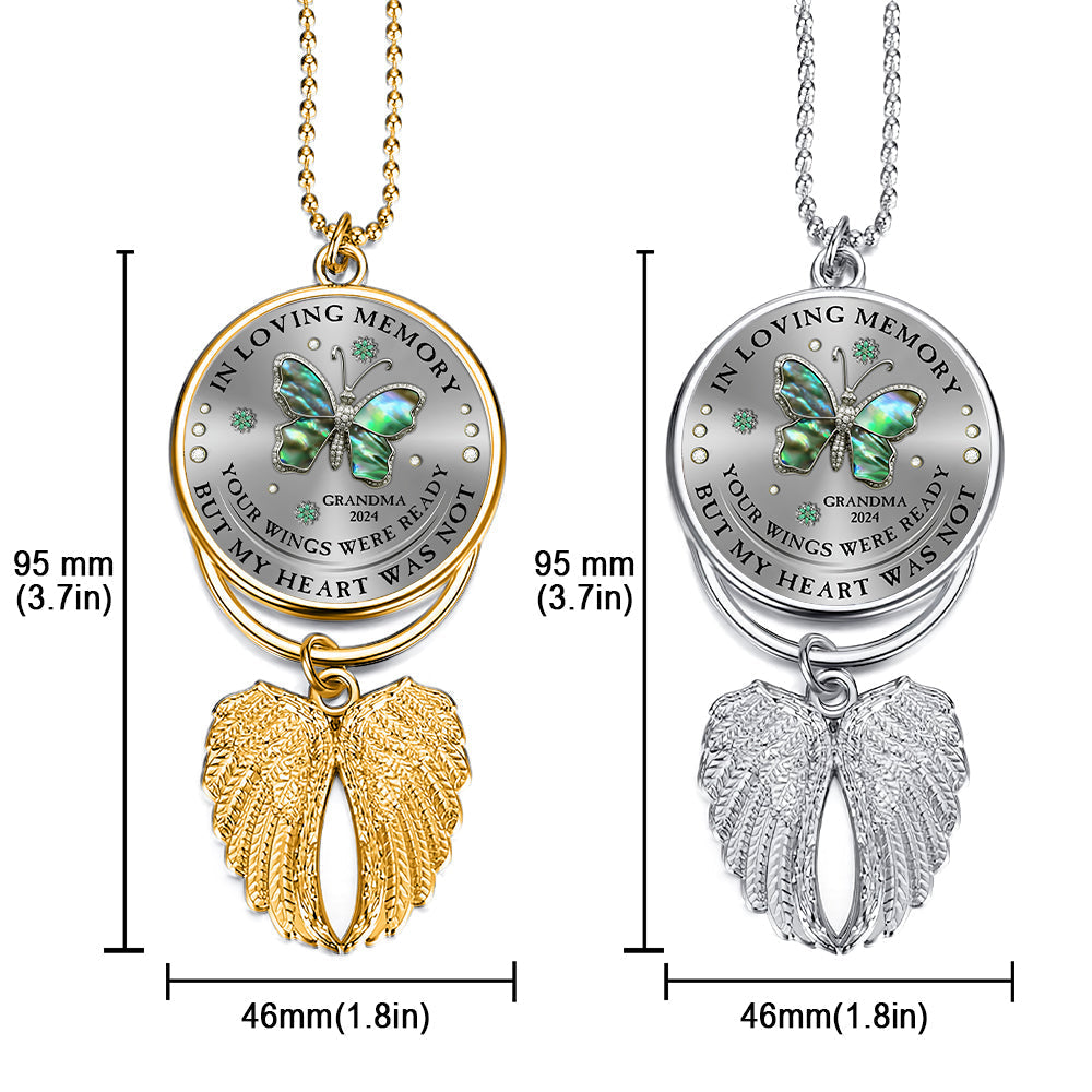 Your Wings And My Heart - Personalized Memorial Wings Ornament