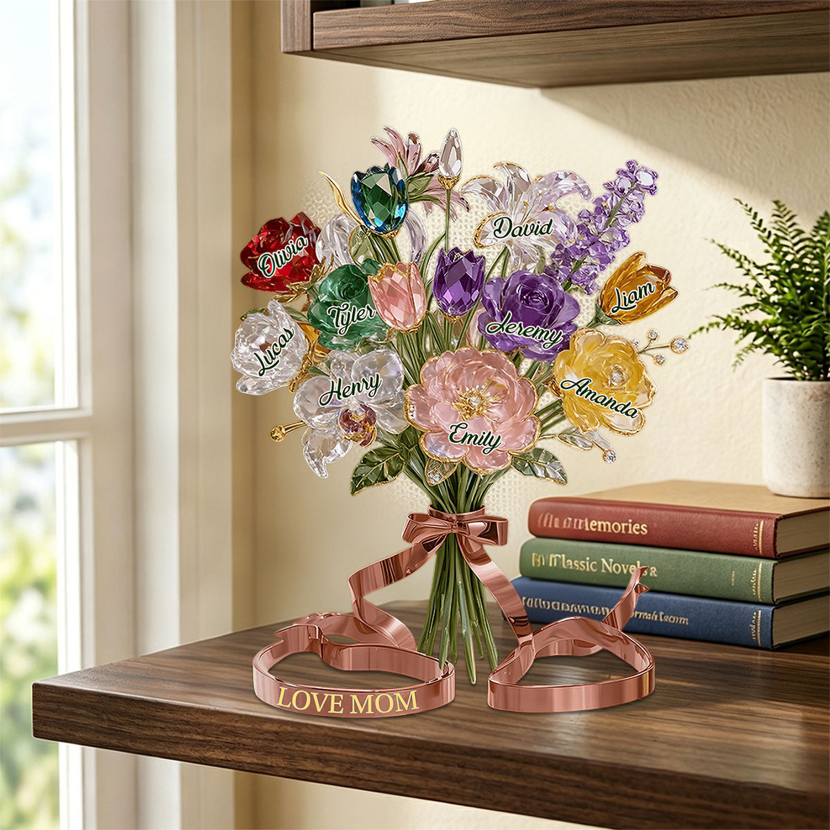 For Mom, Grandma, or Stepmom – Personalized Custom Acrylic Plaque Shaped Just for Her