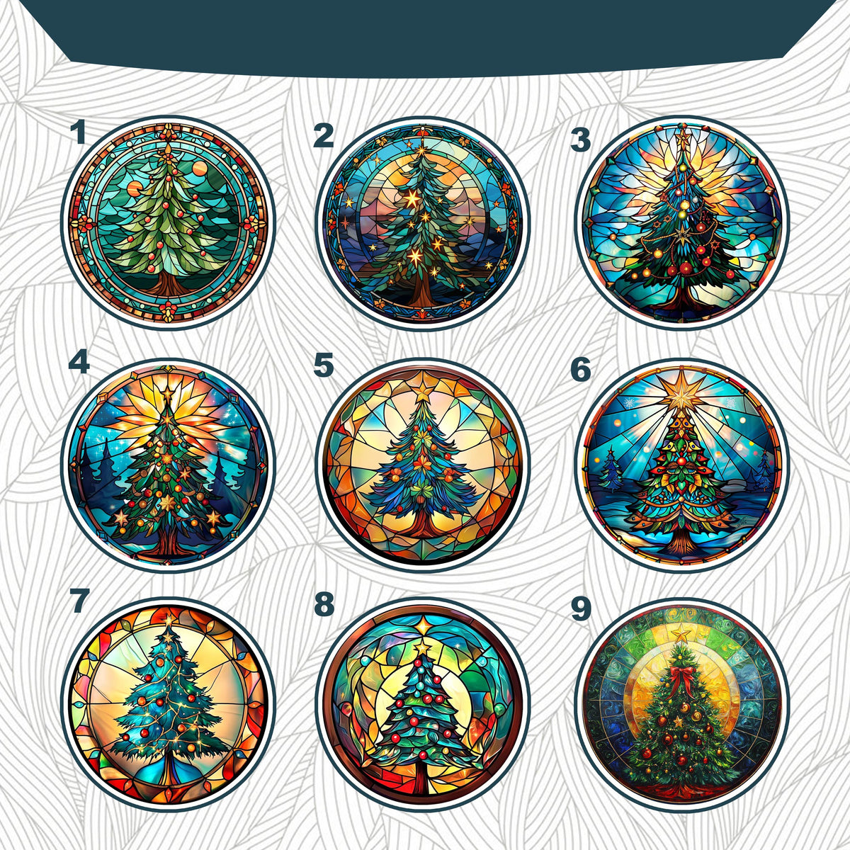 Christmas Tree - Personalized Circle Glass Ornament