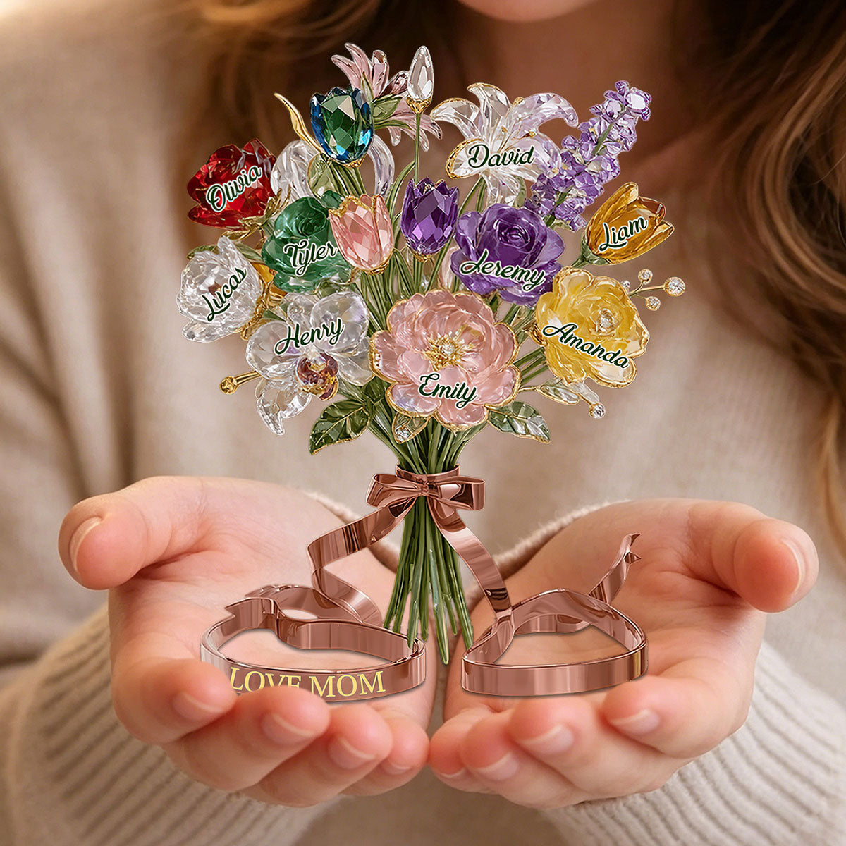 For Mom, Grandma, or Stepmom – Personalized Custom Acrylic Plaque Shaped Just for Her