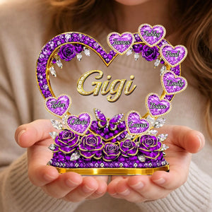 Personalized Mother's Day Acrylic Plaque – Custom Gift For Mom & Grandma | Mom's Heart Full Of Care