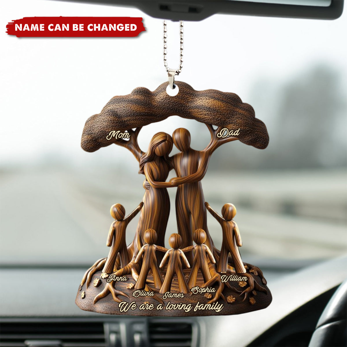 We are a loving family - Personalized Tree Family Ornament