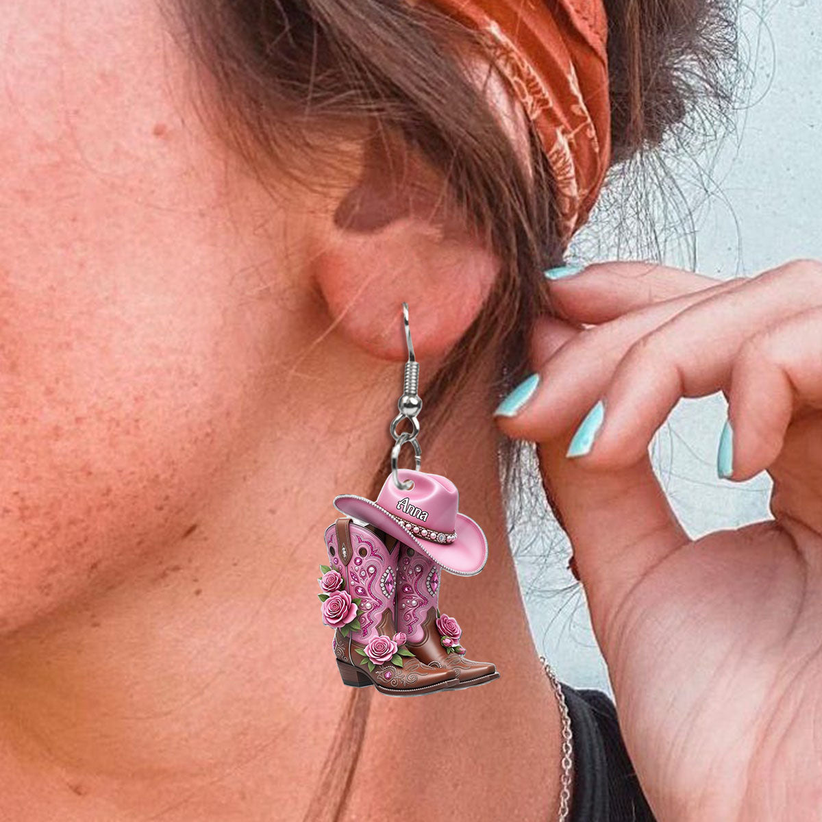Cowgirl Boots - Personalized Cowgirl Earrings