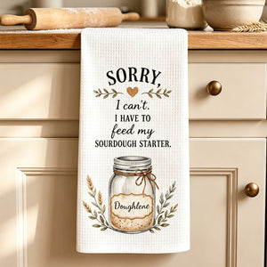 Custom Sourdough Starter Kitchen Towel – Personalized Baking Gift For Bread Lovers & Home Bakers