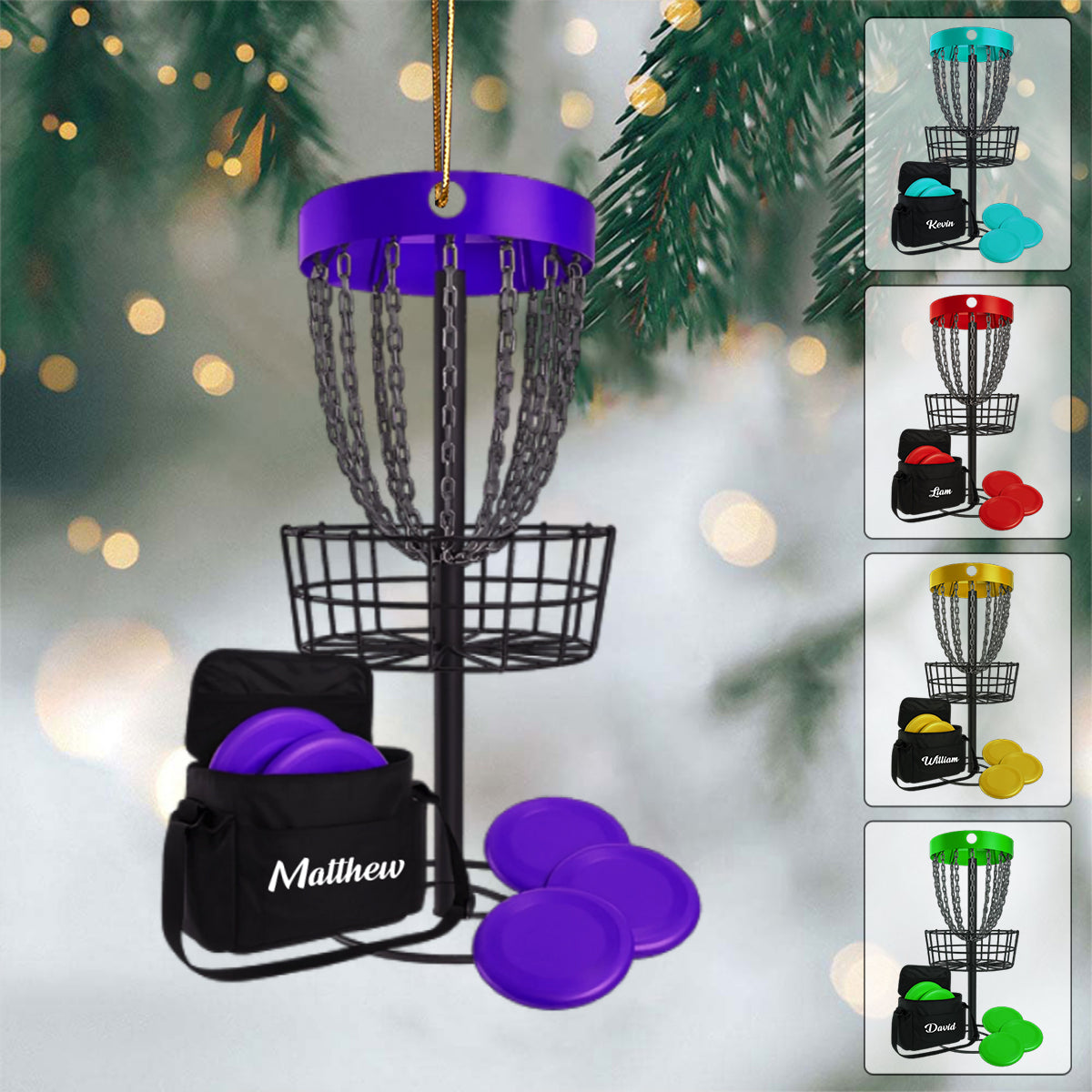 Disc Golf Home Decor, Christmas Ornament, Personalized Ornament