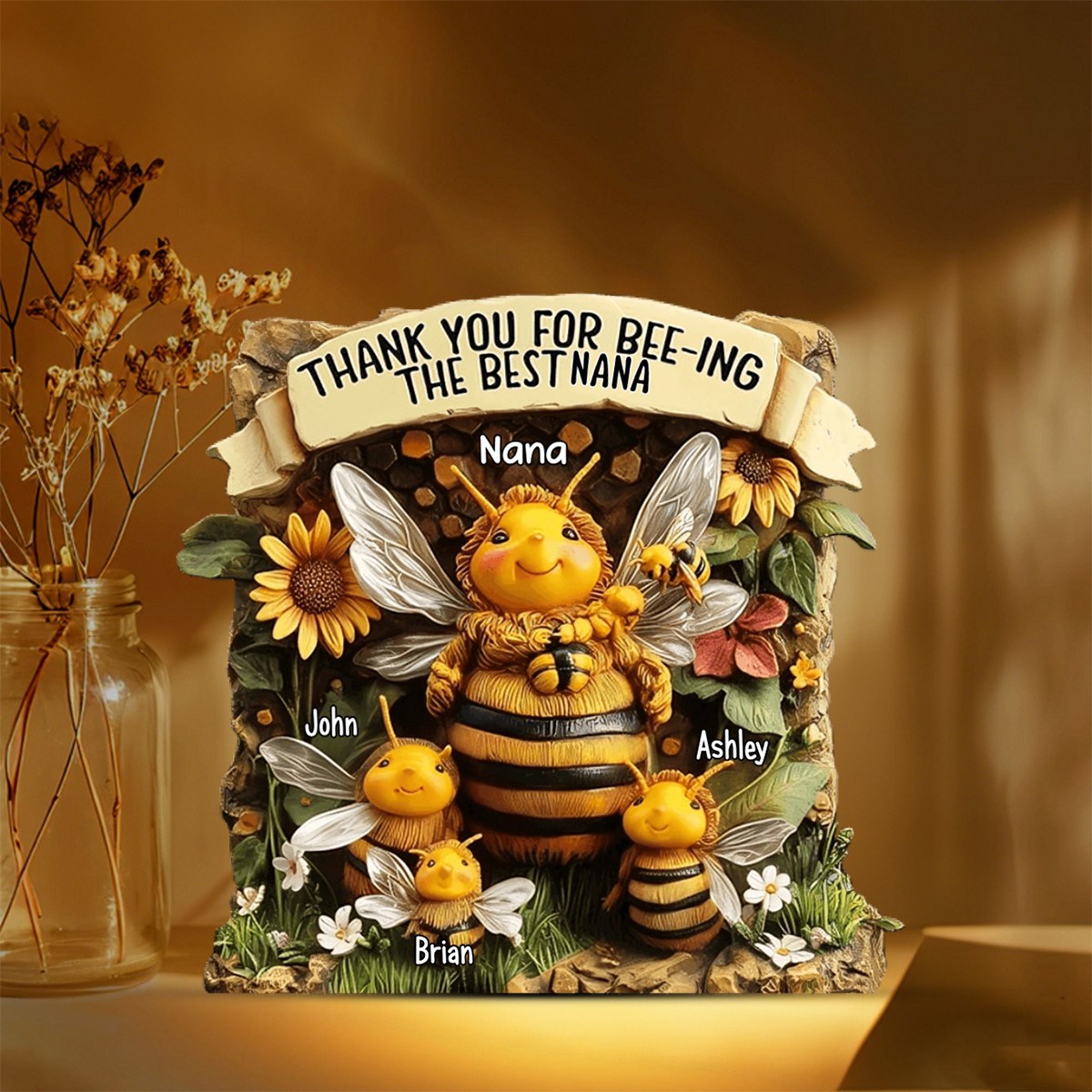 Thank You For Being The Best Mom Ever - Personalized Mother Shaped Acrylic Plaque