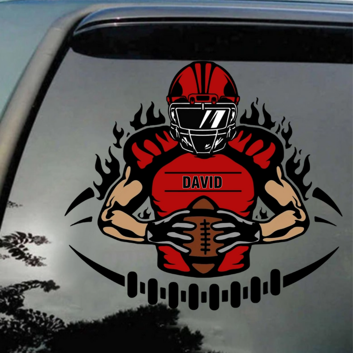 Custom Name Personalized Football Player Sticker/Decal