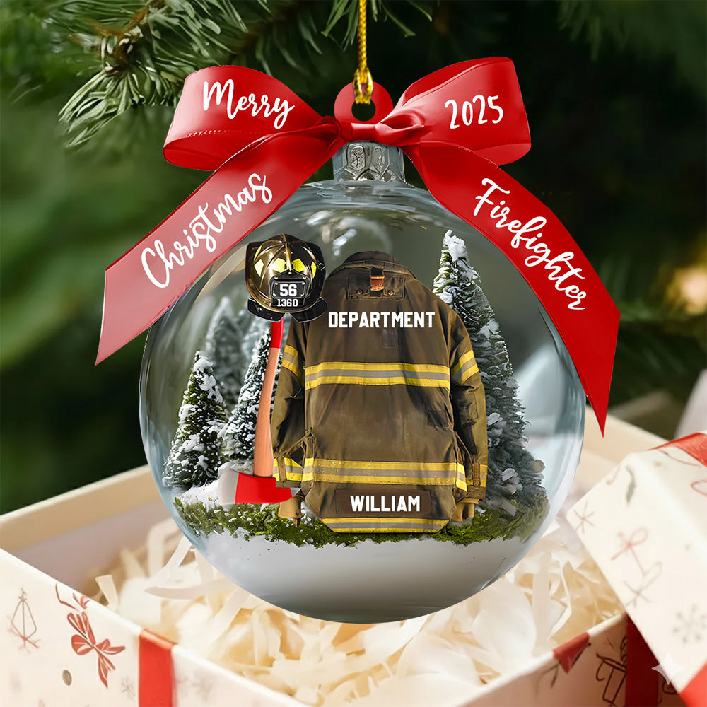 Firefighter Helmet Armor Personalized Ornament Gifts For Fireman