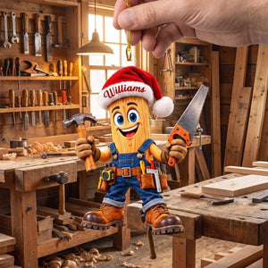 Personalized Carpenter Christmas Ornament – Custom Name Keepsake | Gift For Woodworkers & Carpenters
