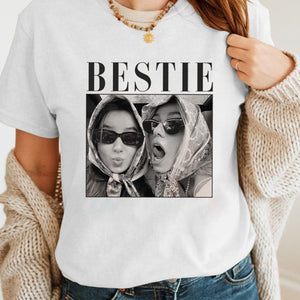 Personalized Bestie T-Shirt, Custom Photo Best Friend Shirt, Friendship Gift, Birthday Gift for Friend