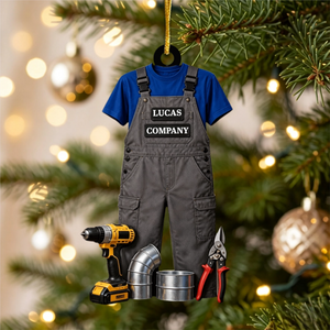 Personalized HVAC Work Shirt Acrylic Ornament