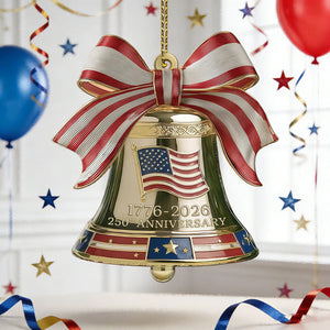 250 years of America Anniversary Liberty Bell Ornament 1776–2026 Patriotic