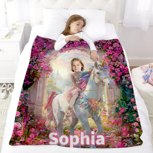 Custom Photo & Name Roar Like A Dinosaur - Personalized Kid's Blanket