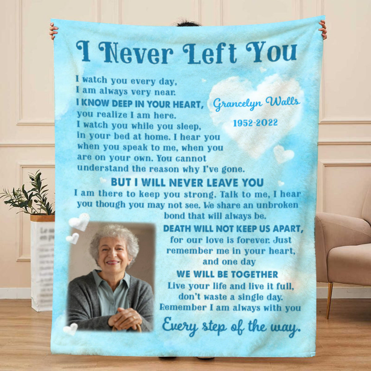 Memorial Gift For Loss Of Loved Ones Personalized Blanket