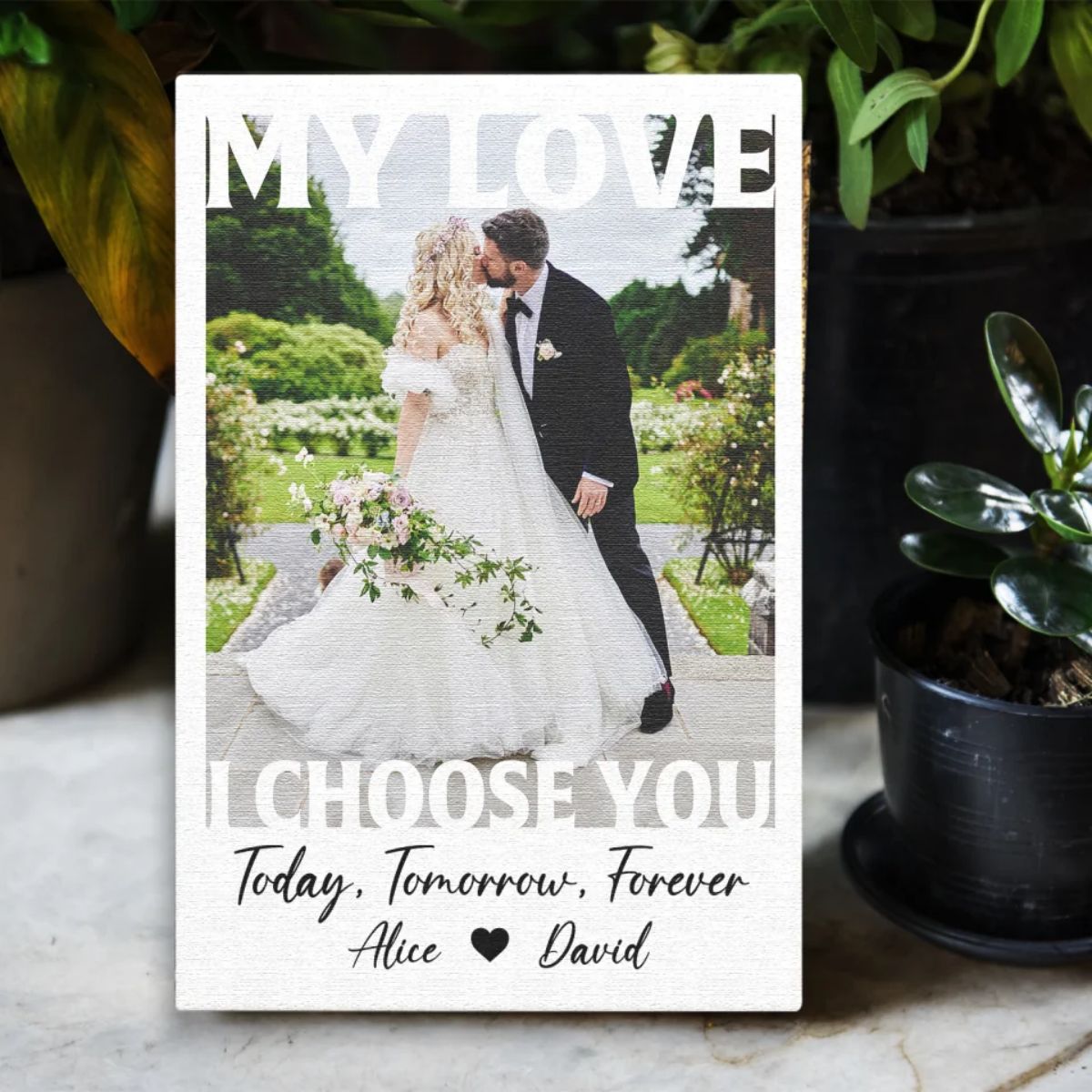 My Love, I Choose You, Couple Gift Personalized Canvas Poster