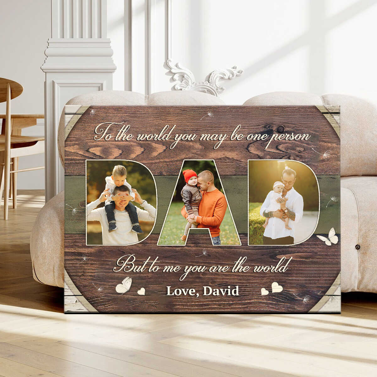 Personalized Father Day’s Gift 2026, Father’s Day Canvas Wall Art, Dad Gift, Dad Photo Collage, Gift from Son, Dad Birthday Gift