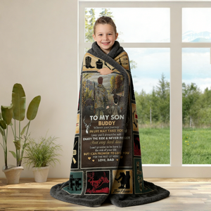 To My Son Hunting Blanket - Personalized Hunting Gifts for Son, Hunting Gift