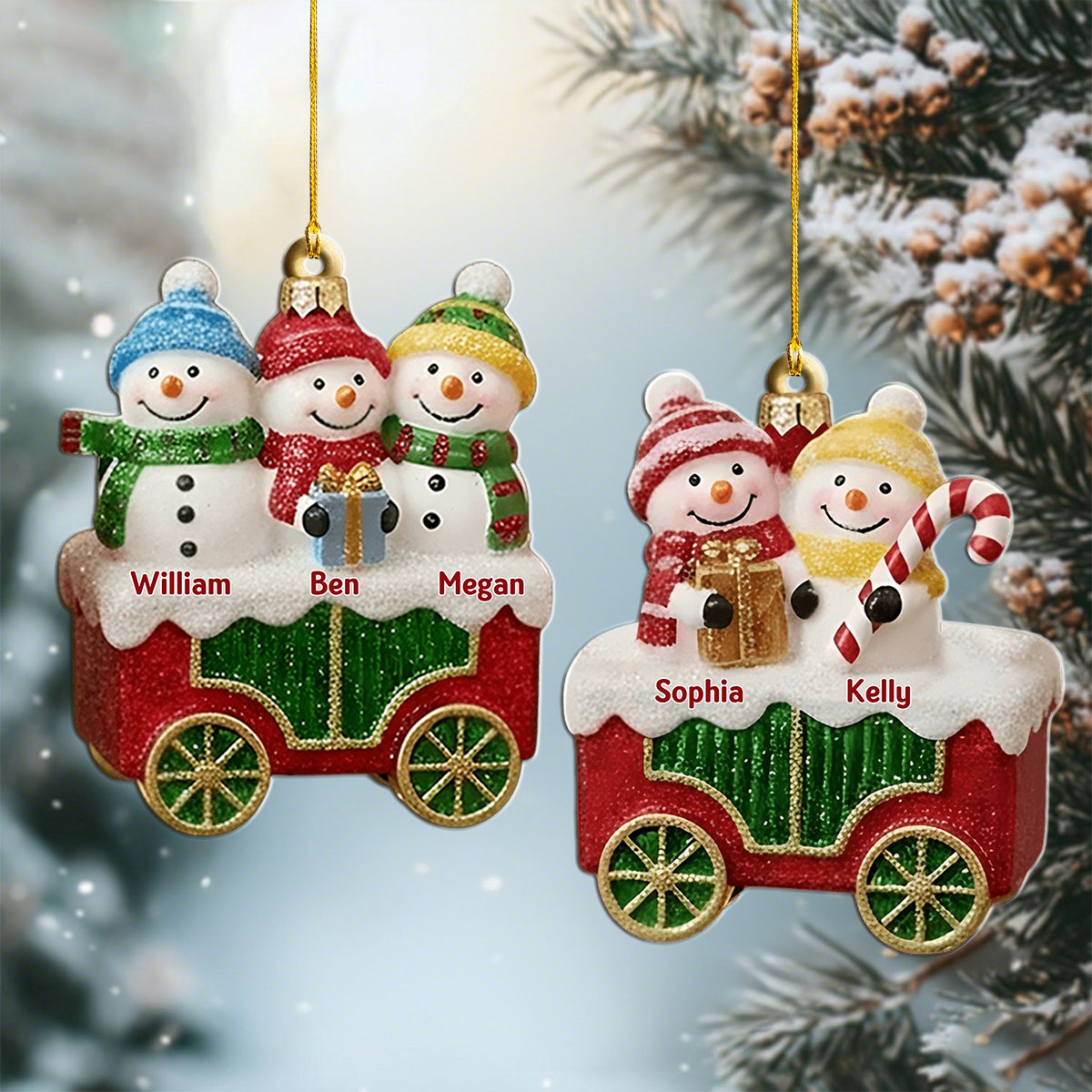 2025 Family Christmas Train - Personalized Ornament
