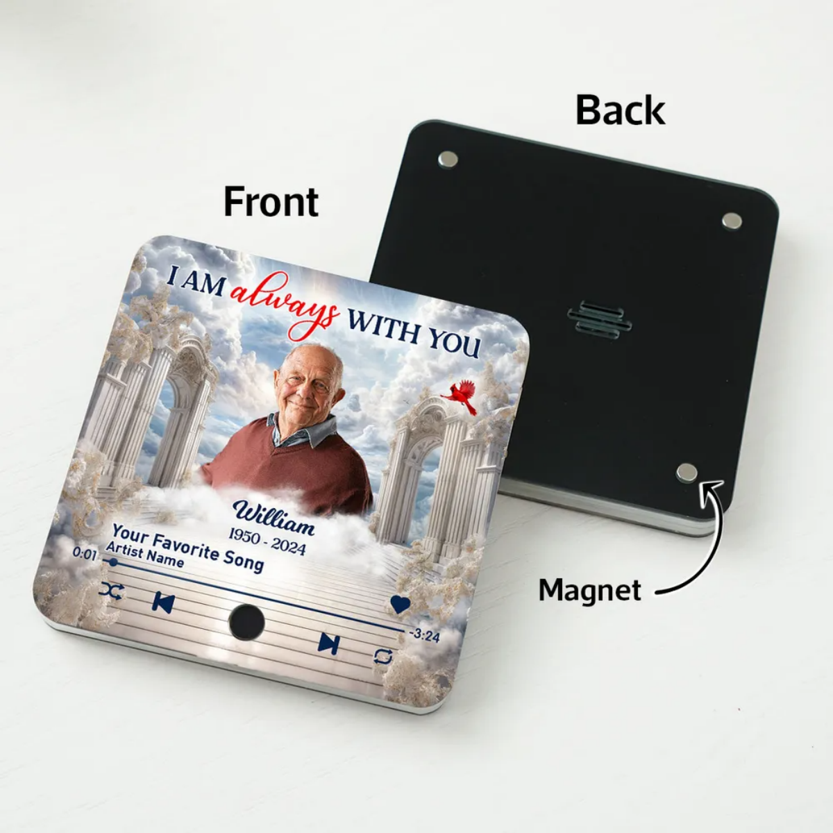 Memorial Heaven Gate Sky Personalized Music Fridge Magnet