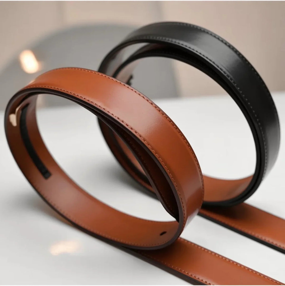 Love Built To Last - Couple Personalized Leather Belt With Engraved Buckle