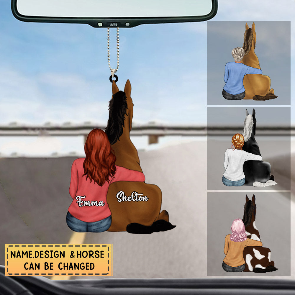 Personalized Gift Idea For Horse Mom And Horse Lovers Two Side Ornament