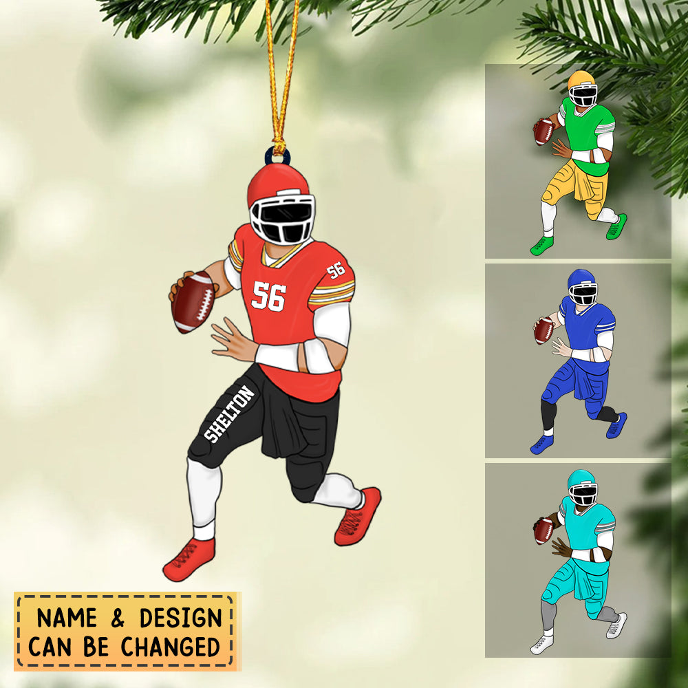 Personalized Acrylic Ornament Gift For Football Player Football Lovers