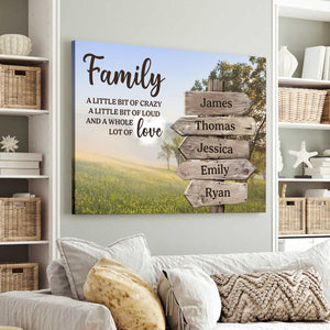 Christmas Gift For Families – Personalized Canvas With Family Names