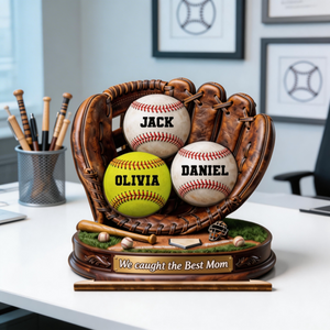 Our Roots Begin With You-Baseball Wooden Plaque - Personalized Mother's Day, Father's Day Gifts For Mom, Dad