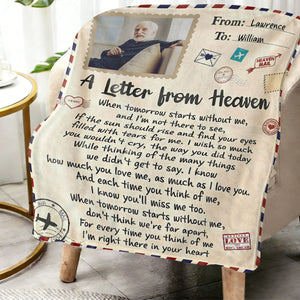 Personalized Memorial Blanket,A letter From Heaven Remembrance Fleece Blanket, Memorial Sympathy Gift for Loss of Loved Ones