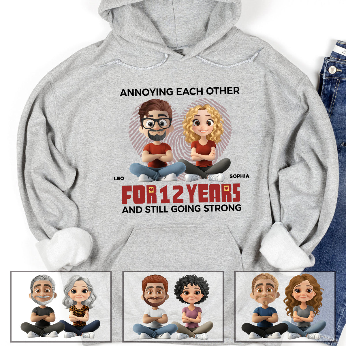 Together, We Make A Perfect Pair - Couple Personalized Pure cotton hoodie