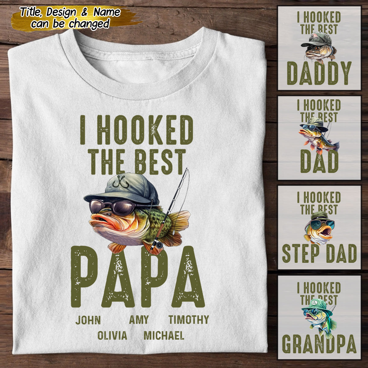 World's Best Dad, Grandpa, Papa - Personalized T-Shirt Father's Day