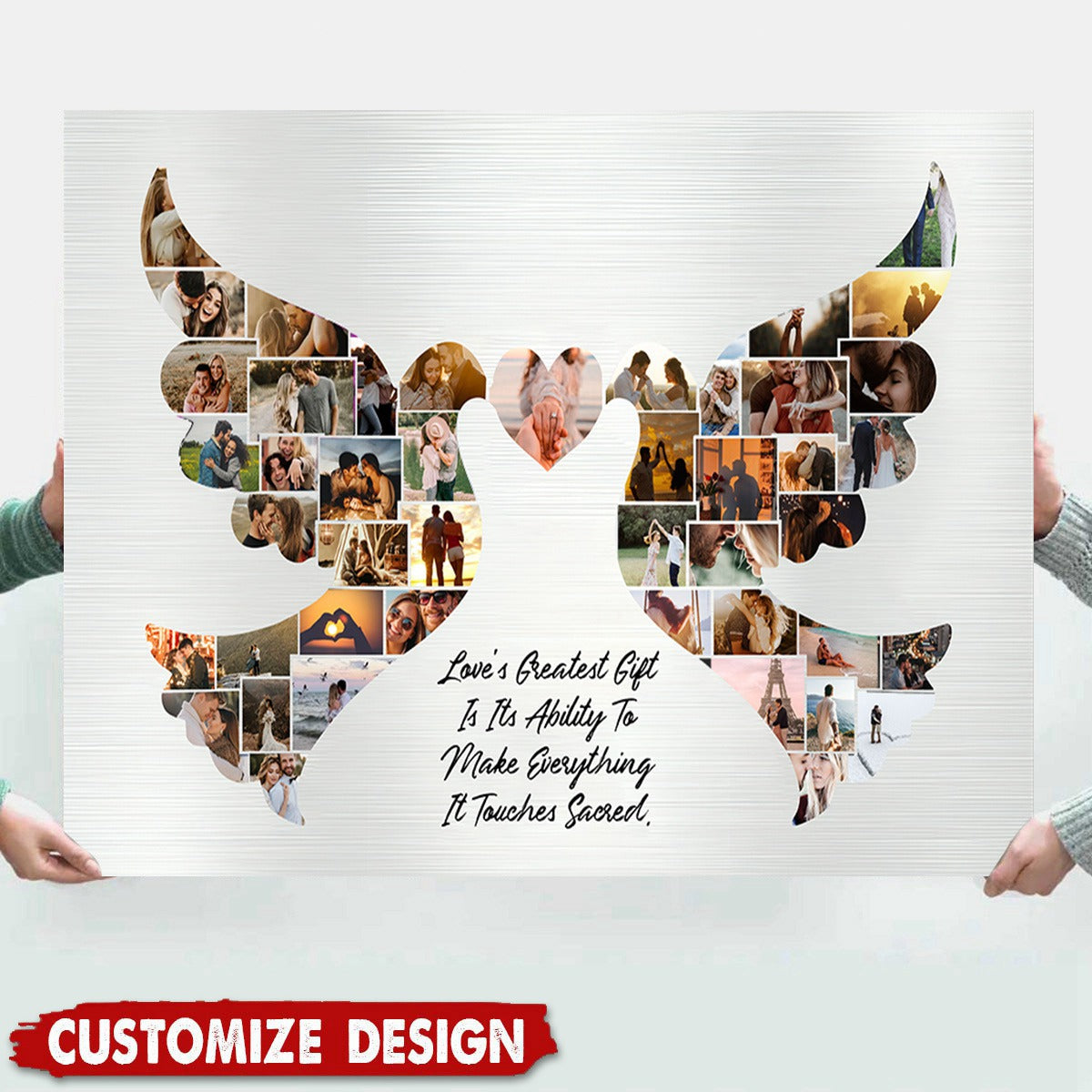Personalized Love Birds Photo Collage Gift Ideas for Couple
