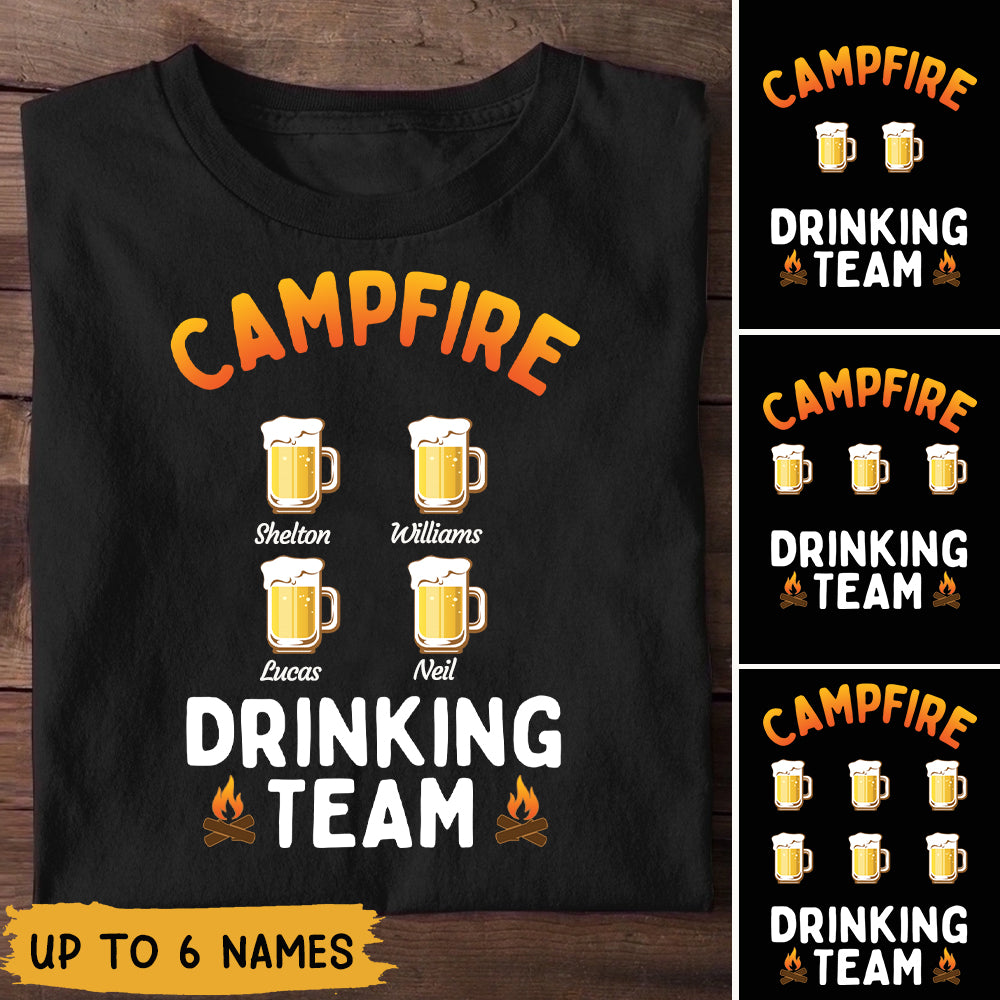 Personalized Campfire Drinking Team Name T-Shirt