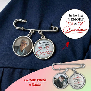 On Your Graduation Day Know That I Am Walking Beside You Every Step of The Way - Personalized Lapel Pin