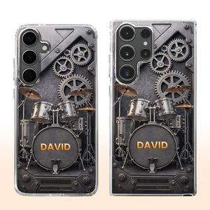 A Passion For Rhythm Drums - Personalized Clear Phone Case, Gift For Musician Lovers