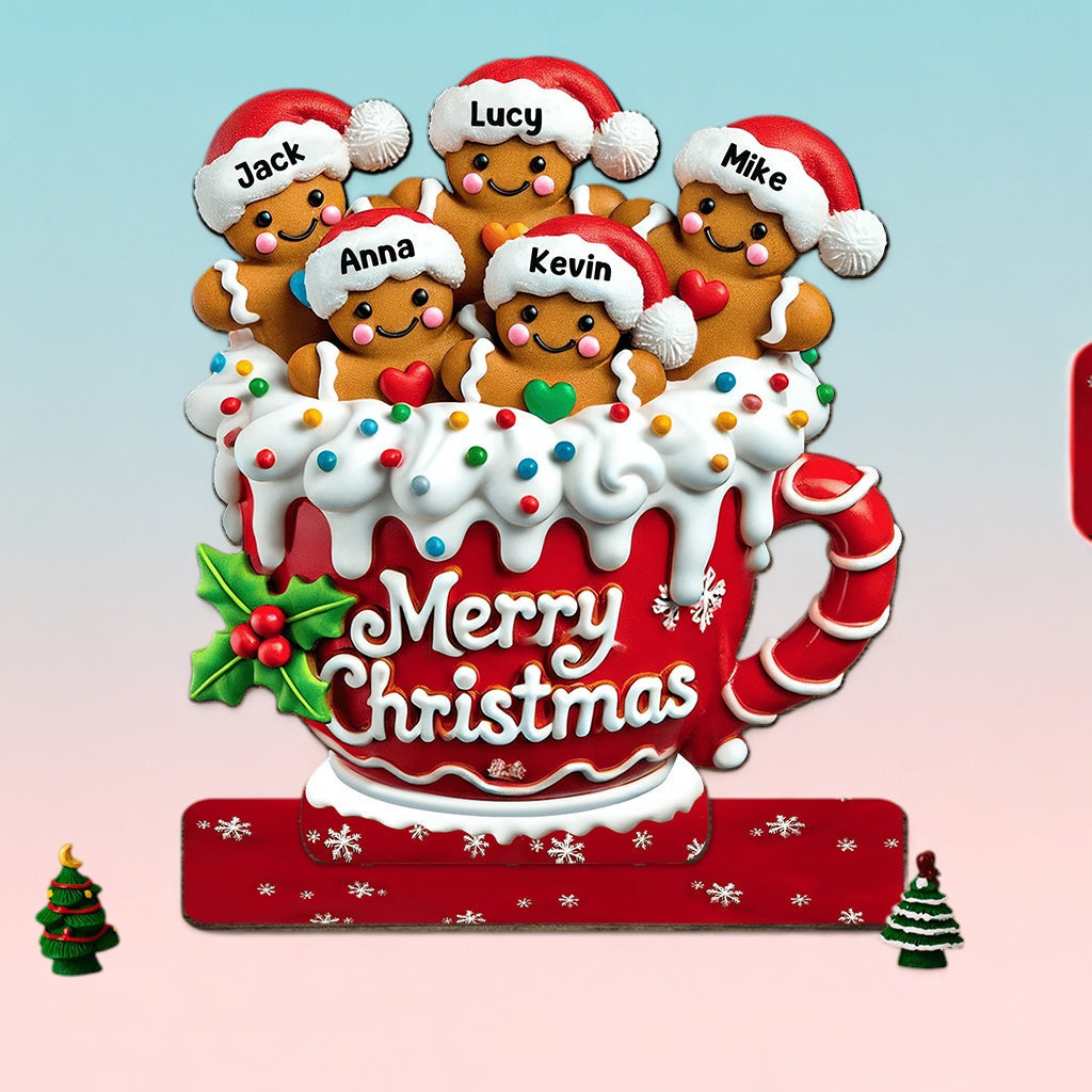 Merry Christmas - Personalized Family Cookie Plaque