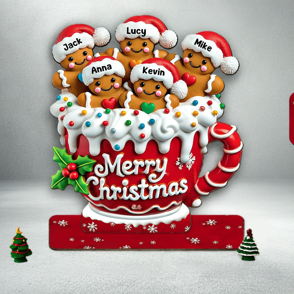 Merry Christmas - Personalized Family Cookie Plaque