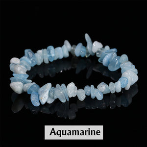 Natural chakra bracelet ,Colored bead bracelet ,Crystal stone piece elastic