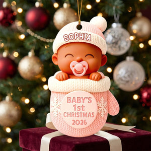 Baby In Glove – Baby's 1st Christmas Personalized Ornament