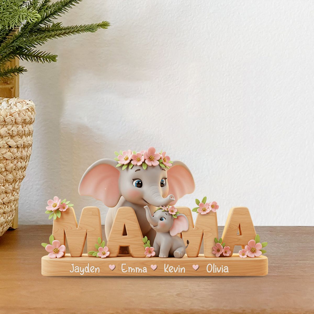 Best Mom/ Grandma Ever - Personalized Mother Custom Shaped Acrylic Plaque With Name