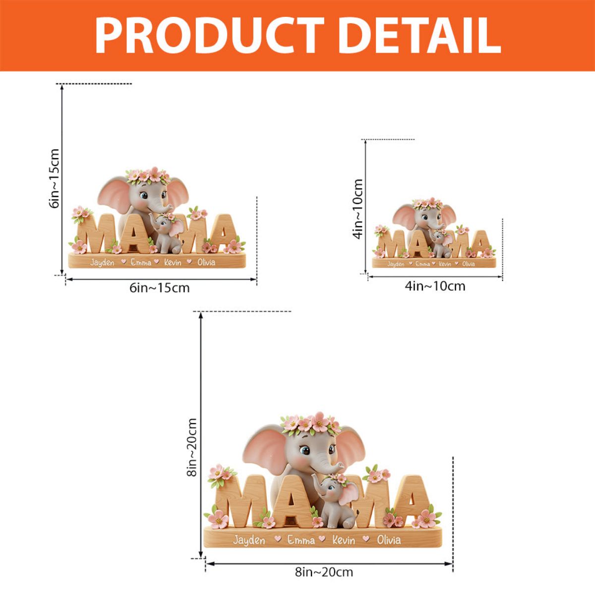 Best Mom/ Grandma Ever - Personalized Mother Custom Shaped Acrylic Plaque With Name