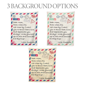 Personalized Gift for Mom Letter Blanket