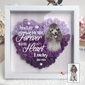 Personalized Dog Memorial Gifts for Loss of Dog Flower Shadow Box