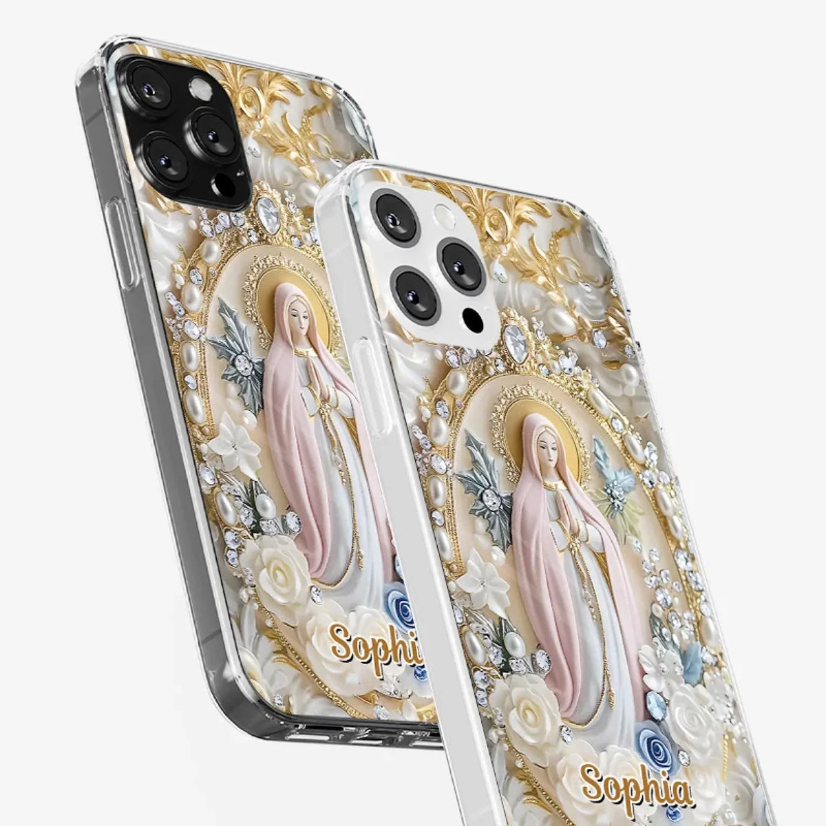 In Love And Faith - Family Personalized Custom 3D Inflated Effect Printed Clear Phone Case - Gift For Yourself, Best Friends, Siblings, Family Members