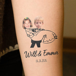 Custom Face Wedding Temporary Tattoos Wedding Party Favors - Personalized Tattoo