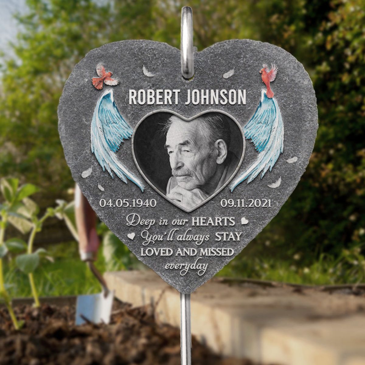 You Will Always Be Loved - Memorial Personalized Memorial Garden Slate & Hook
