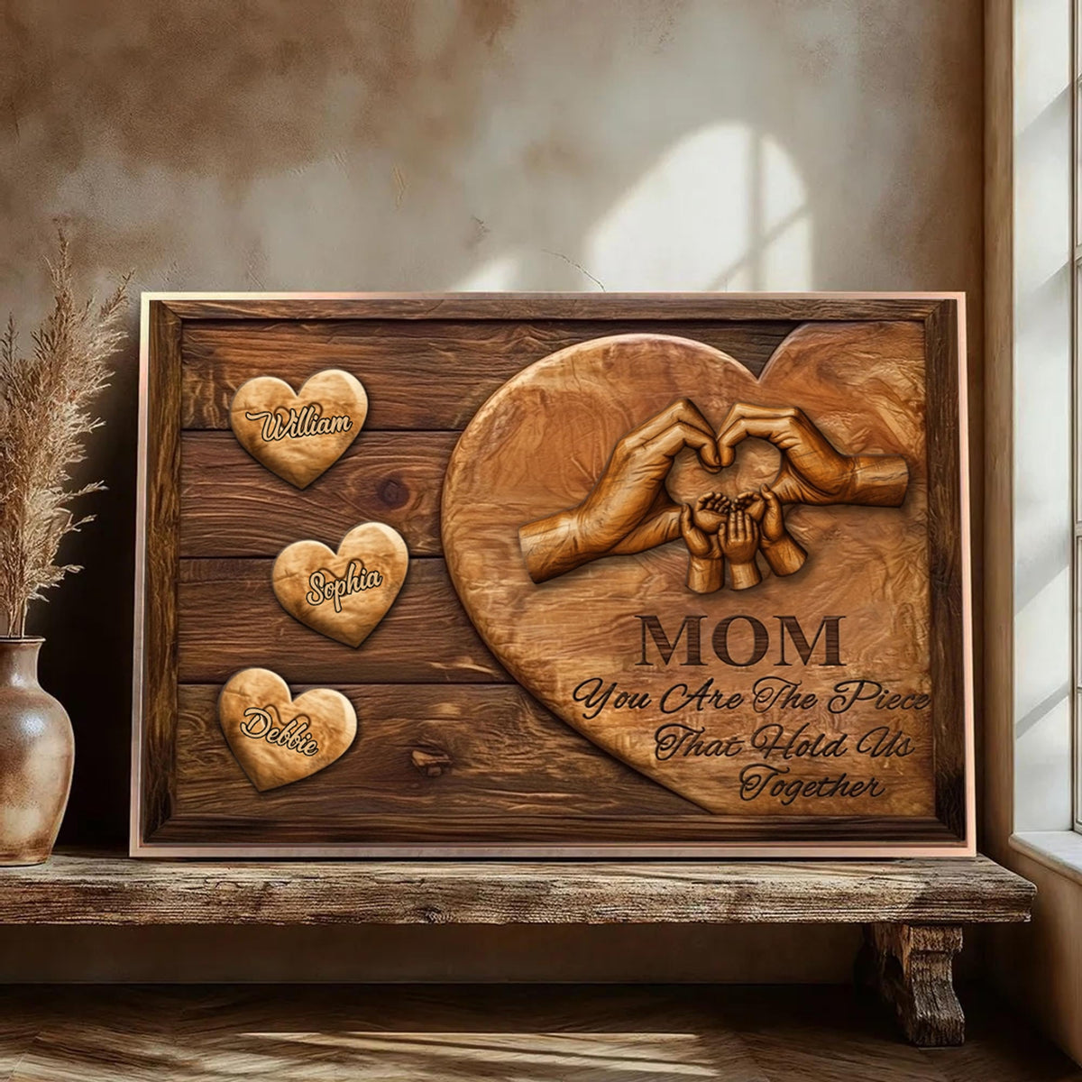 Mom You Are The Piece That Holds Us Together - Holding Hands Personalized Mother Poster