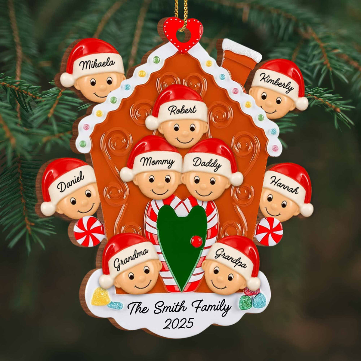 Christmas Family Personalized Custom Wood Ornament