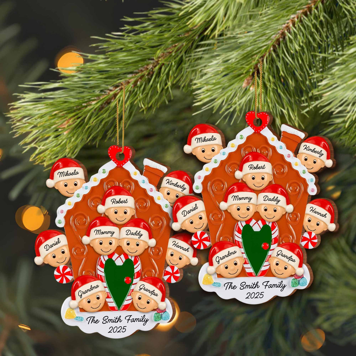 Christmas Family Personalized Custom Wood Ornament