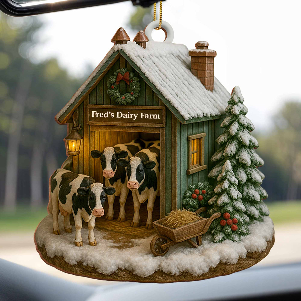 Create Your Own Personalized Dairy Farm, Custom Wood Ornament, Gift For Farm Enthusiasts